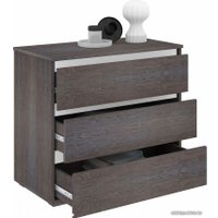 Комод Кортекс-мебель Бари 80 3ш (береза/береза/белый)