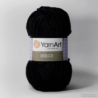 Пряжа для вязания Yarnart Dolce 100% микрополиэстер 742 100 г (120 м, черный)