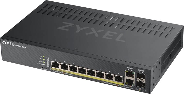 

Настраиваемый коммутатор Zyxel GS1920-8HPv2