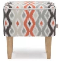 Пуфик Mio Tesoro Одос Принт (микровелюр/абстракция терракот)