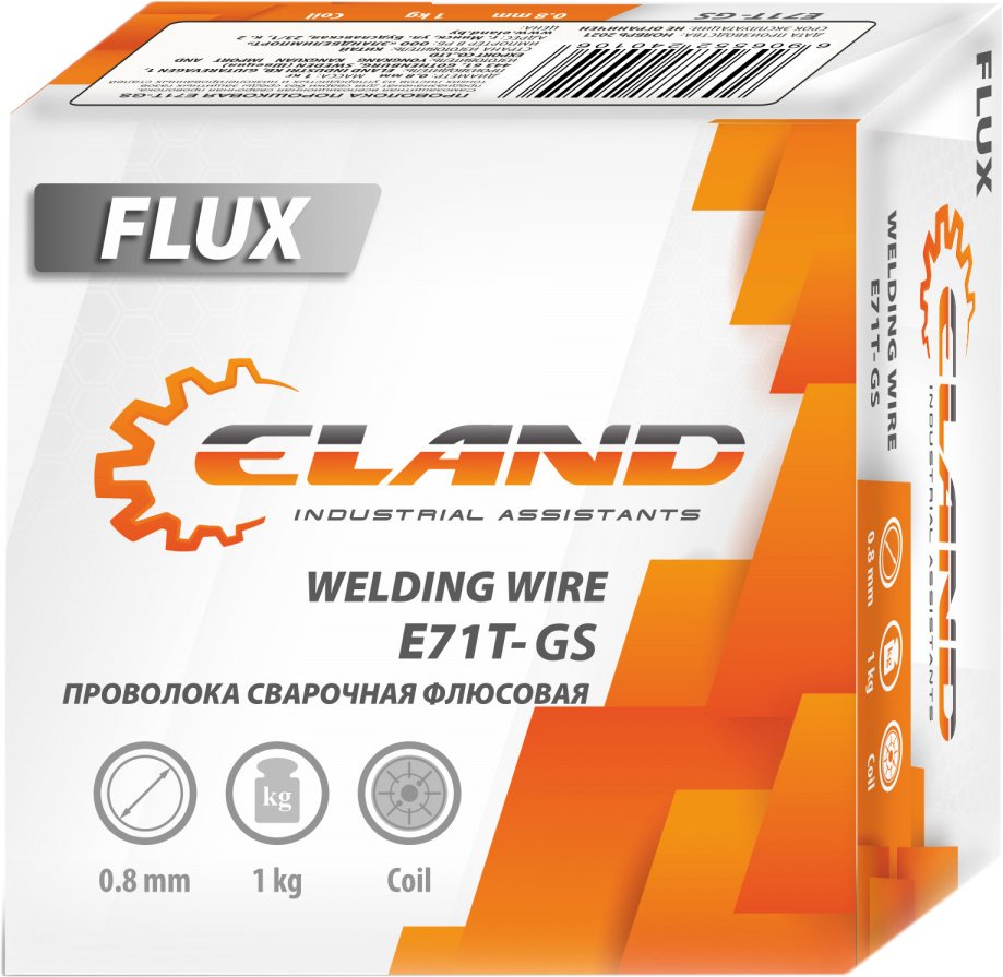 

Сварочная проволока ELAND FLUX E71T-GS (0.8 мм, 1 кг)