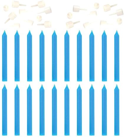 

Набор свечей для торта Золотая сказка 591455 20 шт (голубой)