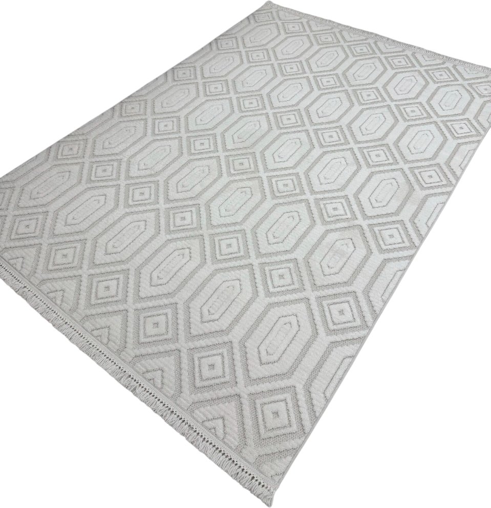 

Ковер для жилой комнаты Radjab Carpet Поло Прямоугольник EN 262 12563RK (2.4x3.4, Cream)