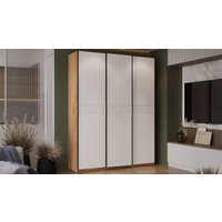 Шкаф-купе Трия Оскар Скания Т2 1800 268689 (ручка черная/дуб крафт золотой/белый снег/белый матовый)