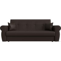 Диван Лига диванов Лига-019 118384 (экокожа, коричневый/подушки коричневый)