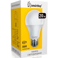 Светодиодная лампочка SmartBuy A60 E27 20Вт 3000К SBL-A60-20-30K-E27