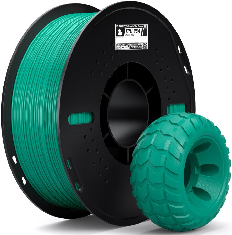 Филамент Elegoo TPU (1.75 мм, 1 кг, зеленый)