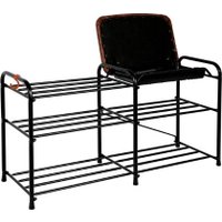 Полка для обуви ЗМИ Альфа 33 с сиденьем и ящиком ПДО А33СЯ (черный)