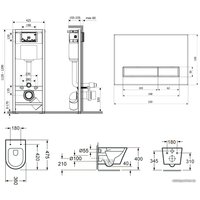 Унитаз подвесной Lavinia Boho Biore Compacto Rimless 6 в 1 77040086 (хром пластик)