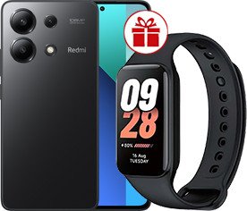 

Телефон Xiaomi Redmi Note 13 8GB/256GB с NFC международная версия (полуночный черный) и Xiaomi Redmi Band 8 Active (черный) по акции