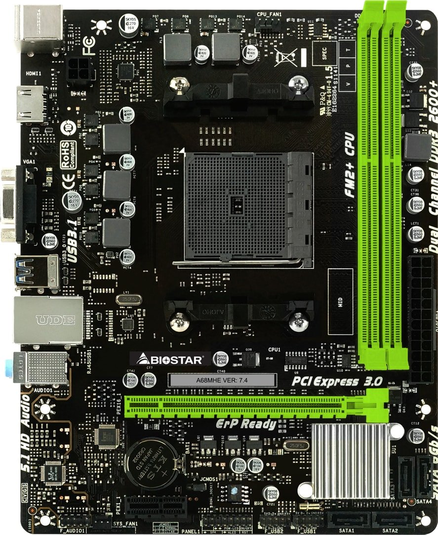 

Материнская плата BIOSTAR A68MHE Ver. 7.4