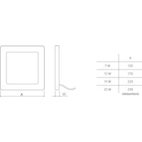 Светодиодная панель GTV Matis LD-MAN07W-CB