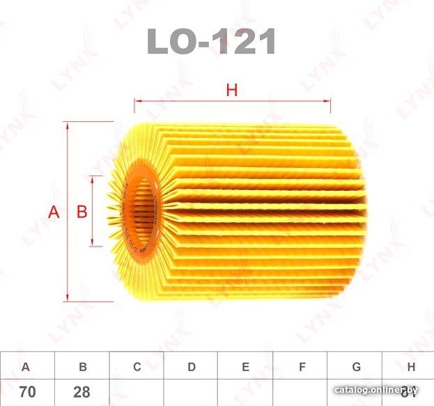 Масляный фильтр LynxAuto LO-121