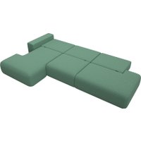 Угловой диван Лига диванов Лига-036 НПБ Модерн Лонг левый 124695L (рогожка амур зеленый)