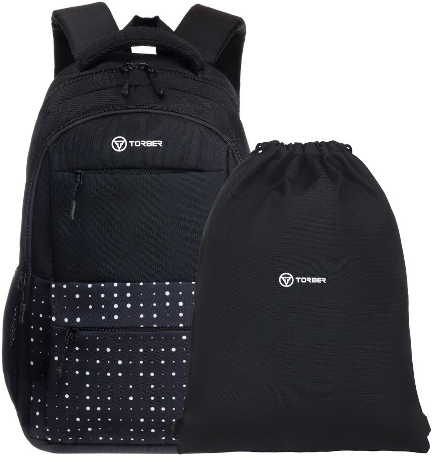 

Школьный рюкзак Torber Class X T2602-23-BLK-W (черный)