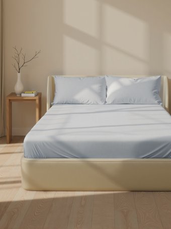 Простыня Sima-Land Home На резинке Modal 10518627 (светло-серый)