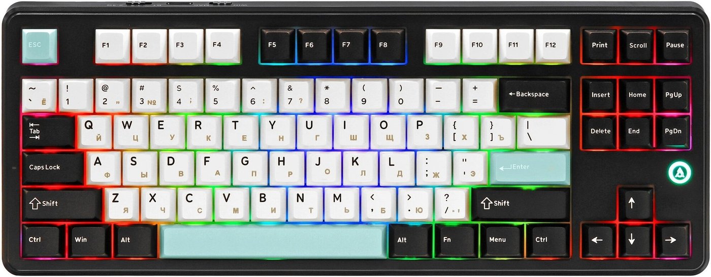 Клавиатура Ajazz MK87 (черный/белый, Ajazz Daydream)