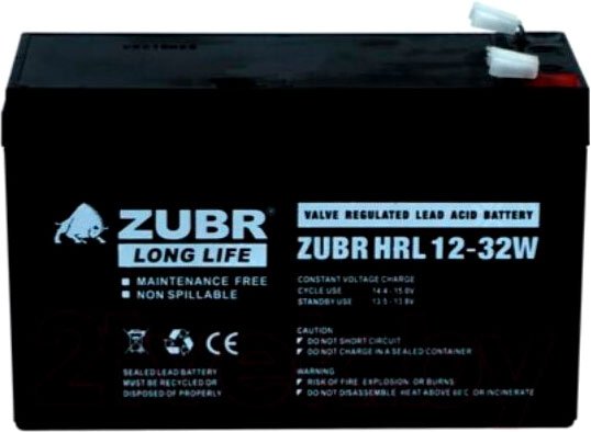 

Аккумулятор для ИБП Zubr HRL 12-32W 12V 7.2Ah