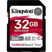 Карта памяти Kingston Canvas React Plus SDHC 32GB