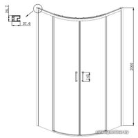 Душевой уголок Ambassador Queen Black 11011202 100х100