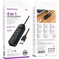 USB-хаб Borofone DH6 USB Type-A (3 x USB 3.2 Gen1, 1.2 м)