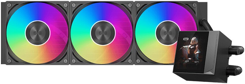 

Система жидкостного охлаждения для процессора PCCooler DC360 Pro ARGB Display (черный)