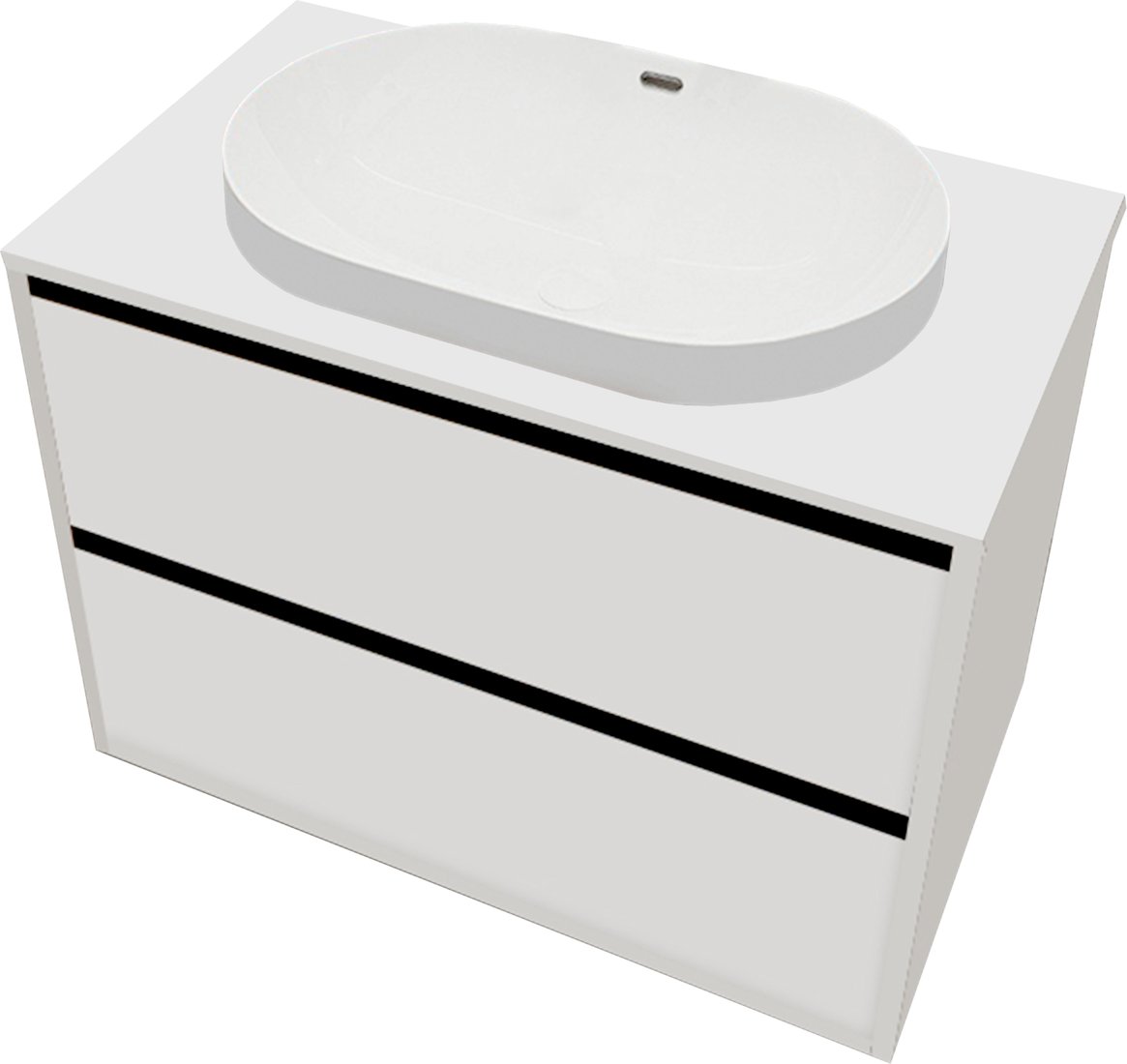 

ЗОВ Тумба с умывальником Парма 100 P100LWP0MWMC1B-LDSPW6002 (белый матовый)