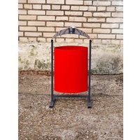 Уличная урна BZT DumH01 (красный, c пепельницей) в Гродно