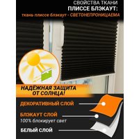 Плиссе Delfa Crep BLO СПШ-36205 (34x160, черный)