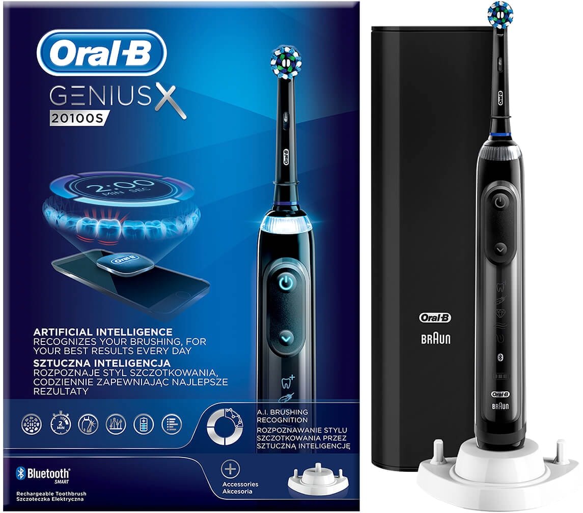 

Электрическая зубная щетка Oral-B Genius X 20100S Black D706.514.6X