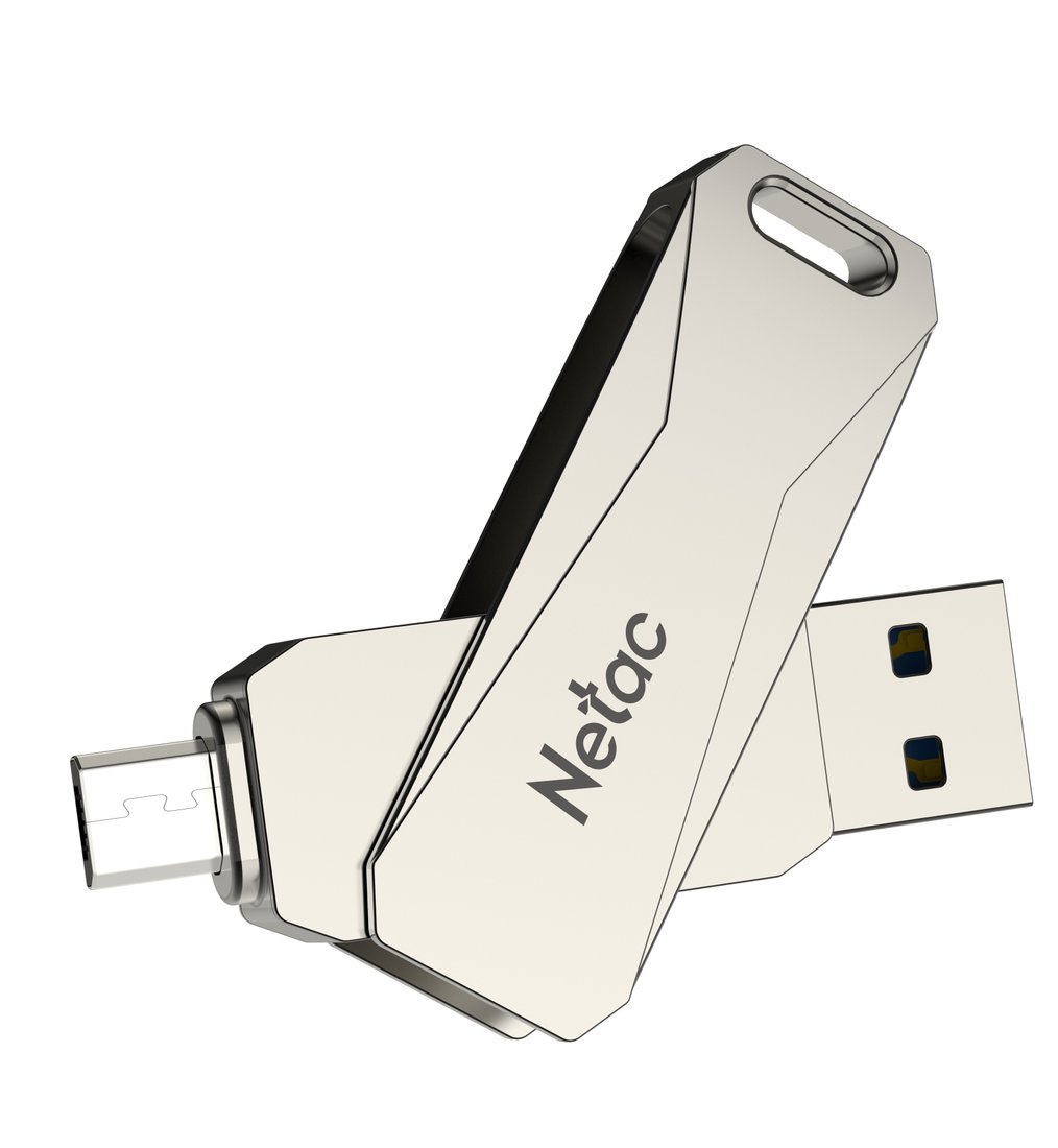 

USB Flash Netac 64GB USB 3.0+MicroUSB FlashDrive Netac U381