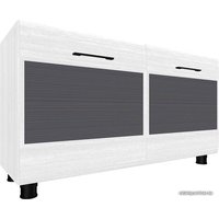 Стенка Лером Камелия-9 гостиная (снежный ясень/серый) в Лиде