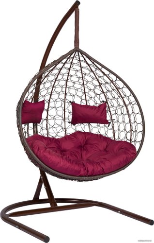 Подвесное кресло LetoLux Liverpool Twin XL (коричневый/бордовый)