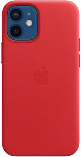 Чехол для телефона Apple MagSafe Leather Case для iPhone 12 mini (алый)