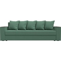 Диван Лига диванов Дубай Лайт полки слева 132284L (рогожка Амур 11 зеленый)