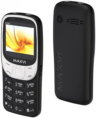 Кнопочный телефон Maxvi K200 (черный)