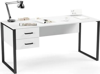 Стол Soma Slava 160x66 (белый/черный)