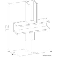 Полка Глазов Кристи (венге)