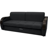 Диван Сириус Лидер-6 ППУ 225x110 (Eva 11 велюр черный)