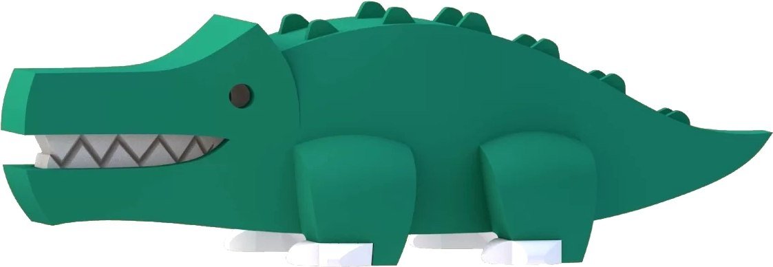 

Магнитный конструктор Halftoys Animal Крокодил HAS006