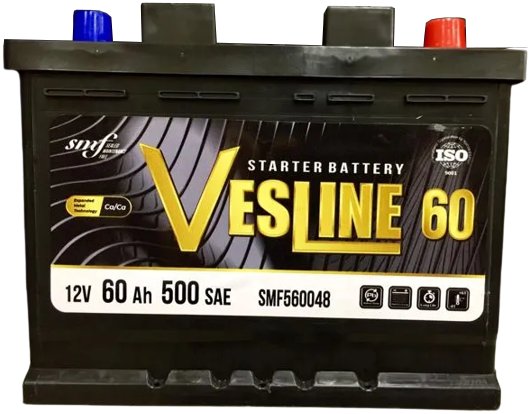 

Автомобильный аккумулятор Vesline Asia R+ (60 А·ч)