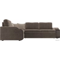Угловой диван Лига диванов Николь 102975 (левый, велюр, коричневый)