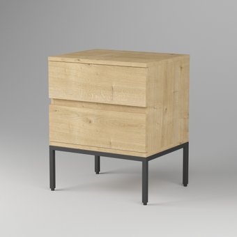 Тумба Дабер 005 ТП5.0.2.14 (черный/дуб гамильтон натуральный)