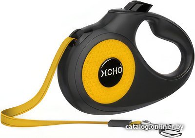 Поводок-рулетка XCHO Лента 5м (S, черный/оранжевый светоотражающий)