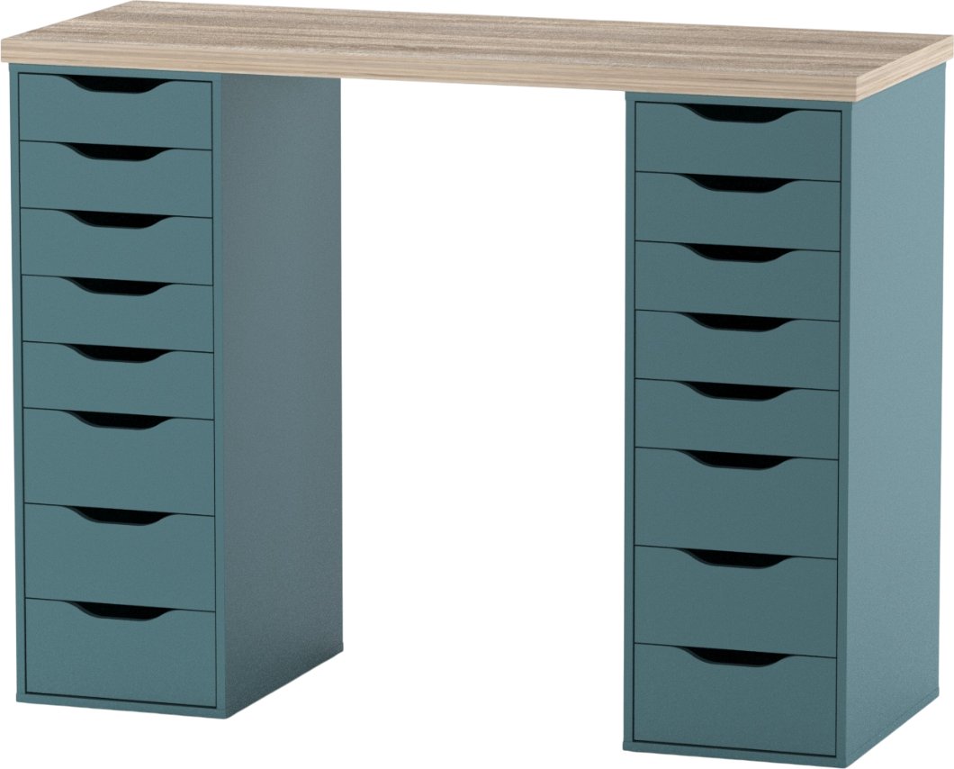 

Офисный стол Mio Tesoro Ингар 2/88 (дуб беленый/серо-бирюзовый)