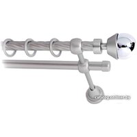 Карниз для штор Lm Decor Мельба (сатин, витая, 3.2м 16мм, 2 ряда)