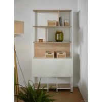 Офисный стол Involux 100H2724 (дуб сонома/белый/металл белый RAL 9003)