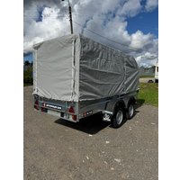 Двухосный прицеп AvtoS A35Р2B (3500x1500x300, R13, ресс. AL-KO, тент 1200мм Аэро)