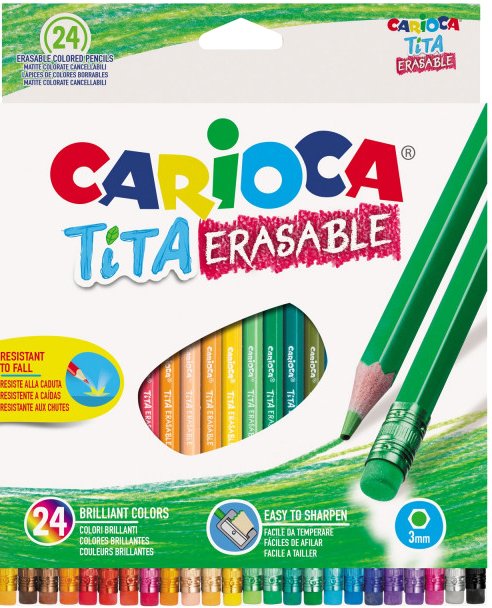 

Набор цветных карандашей Carioca Tita Erasable 42938 (24 цв)