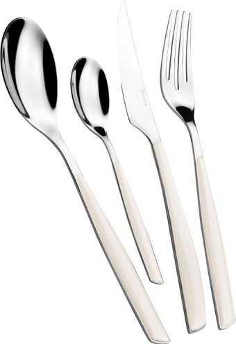 Столовые приборы Bugatti Glamour GLAU-021G50 (24пр, слоновая кость)